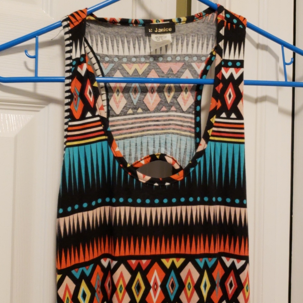 Aztec Print Maxi Dress Size S